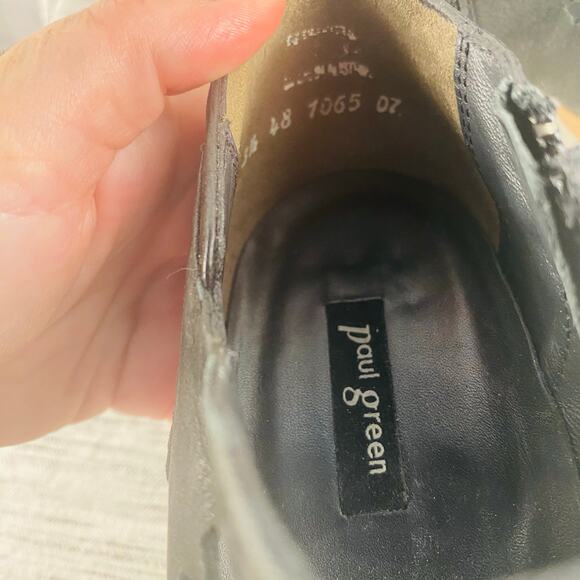 Paul Green Black Tasha Open Toe Laser Cut Platform Heeled Booties Size 5.5 - Picture 6 of 11